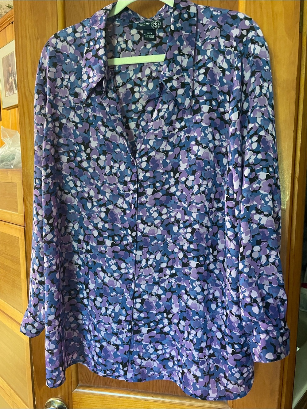 Venezia Abstract Purple Floral Blouse